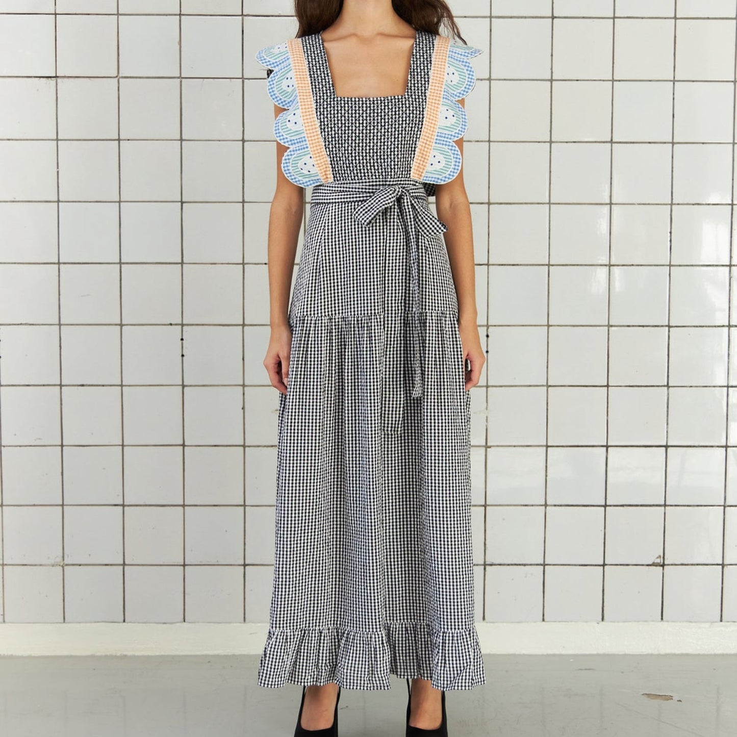 - Sussie Dress - Black/ White Check