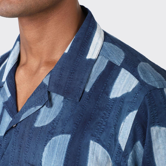 Lamar Shibori Shirt - Indigo