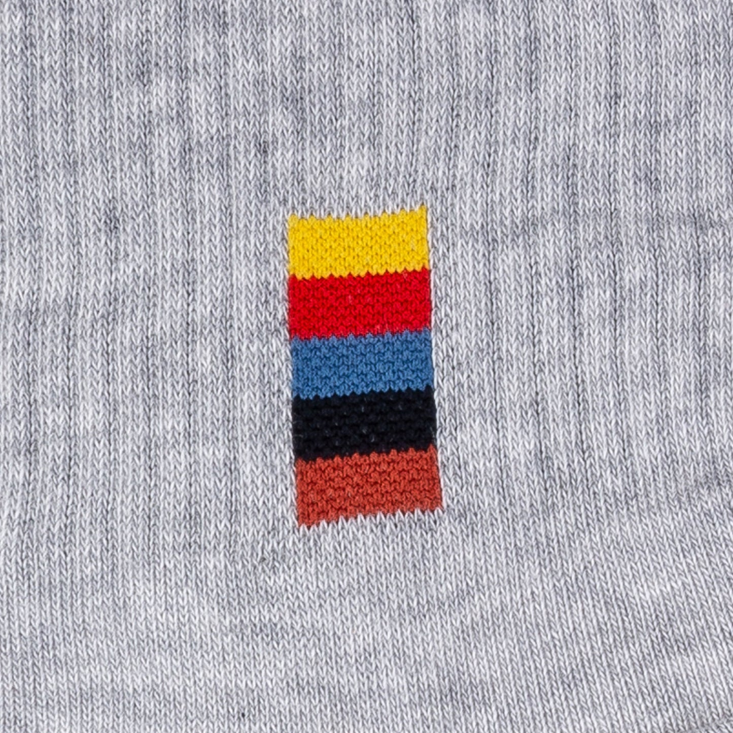 - Bright Stripe Detail Socks - Grey