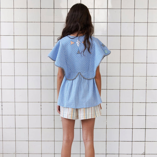 - Tina Top - Blue Checks