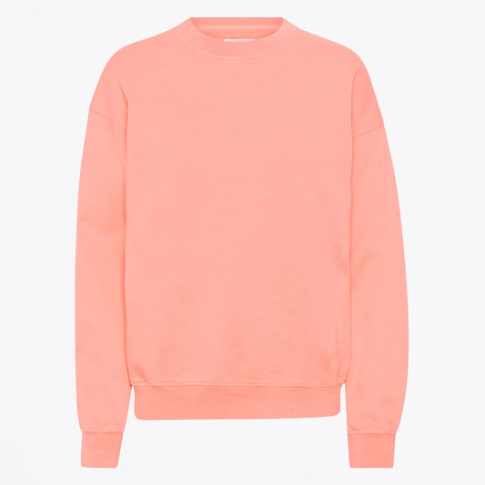 - Organic Oversized Crew - Bright Coral