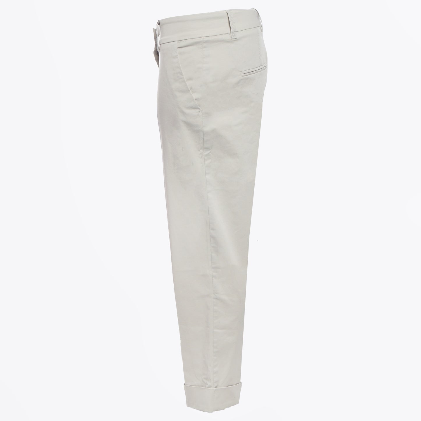 - Dora 6/8 Turn Up Trousers - Light Grey