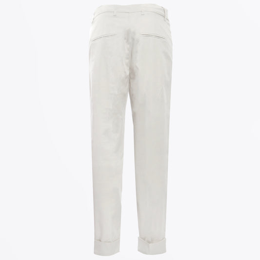 - Dora 6/8 Turn Up Trousers - Light Grey
