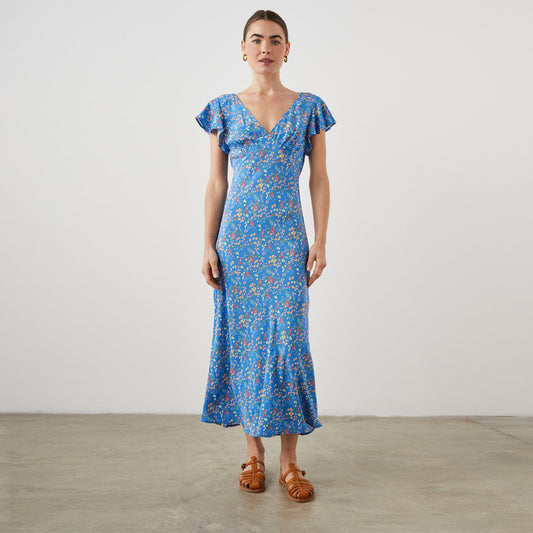 Kenz Dress - Blue Citrus Grove