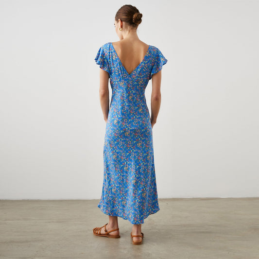 Kenz Dress - Blue Citrus Grove