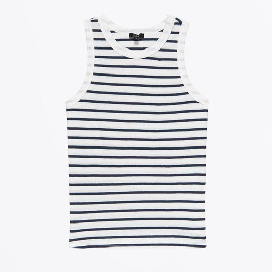 - Racer Tank - Sailor Stripe Navy