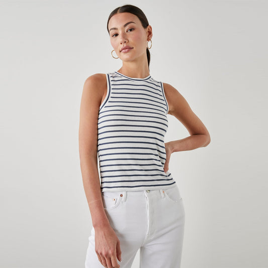 - Racer Tank - Sailor Stripe Navy
