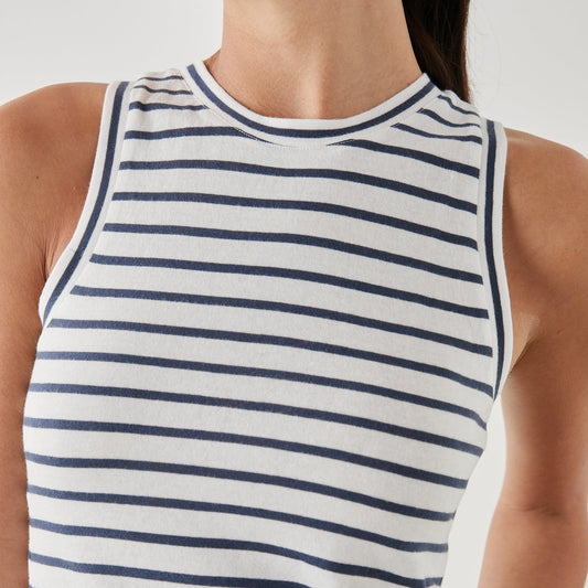 - Racer Tank - Sailor Stripe Navy