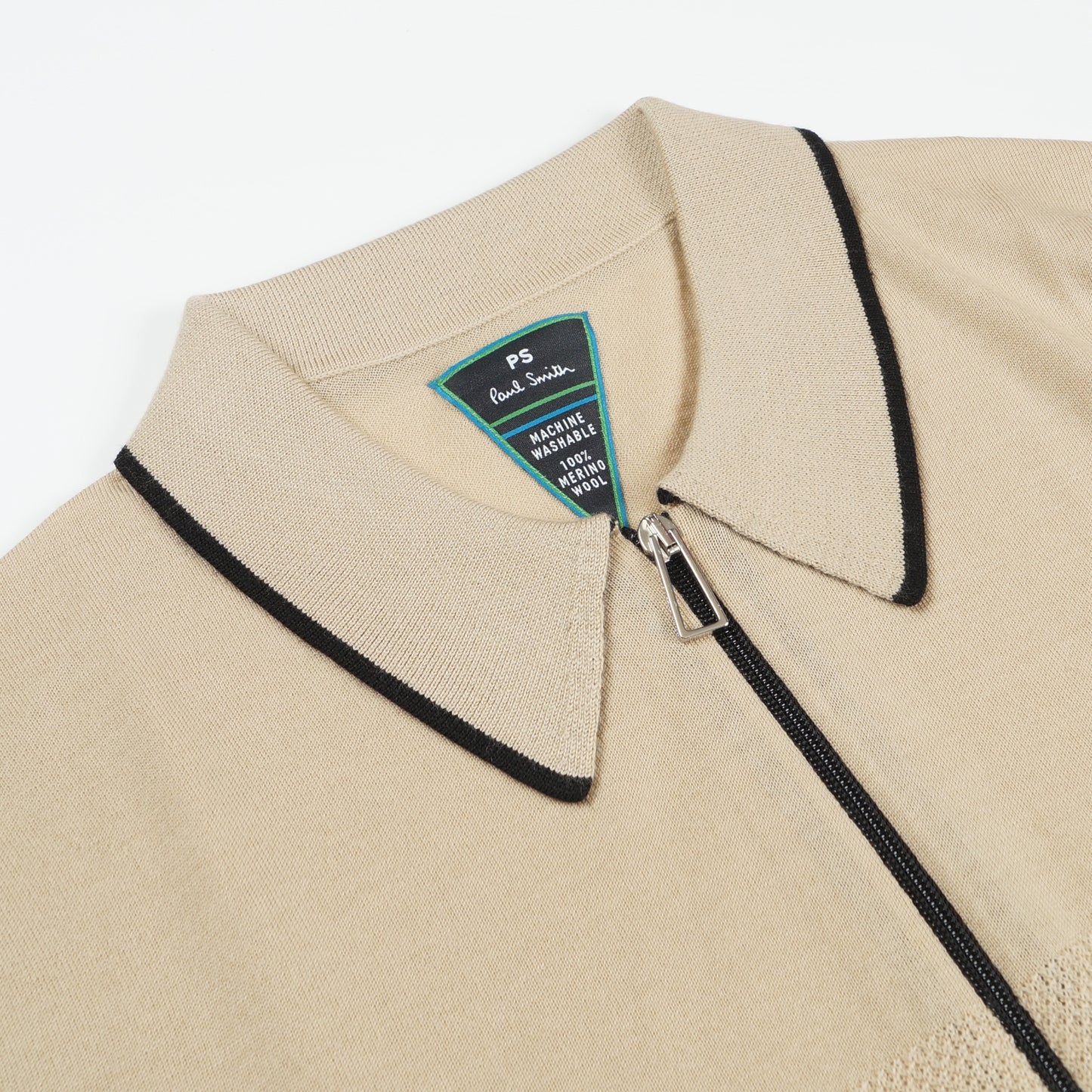 - Zip Thru Cardigan - Beige