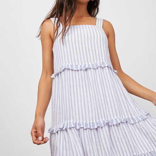 - Sandy Dress - Blue Iris Stripe