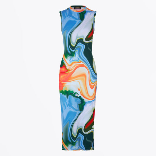 - Danya Dress - Distorted Liquid