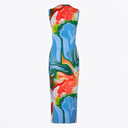 - Danya Dress - Distorted Liquid