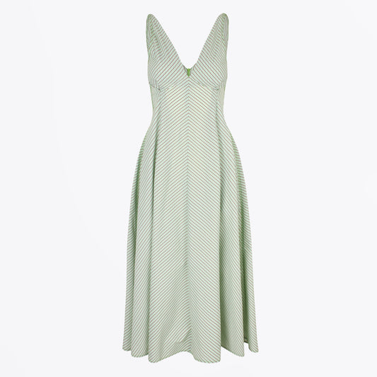 - Jayden Dress - Green Stripes