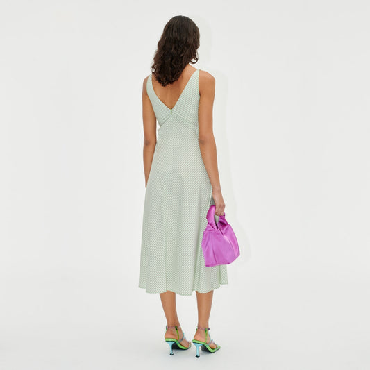- Jayden Dress - Green Stripes