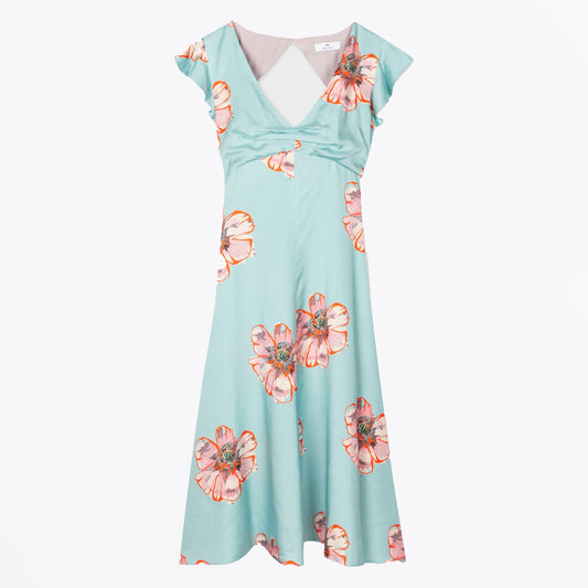 Floral Dress - Light Blue