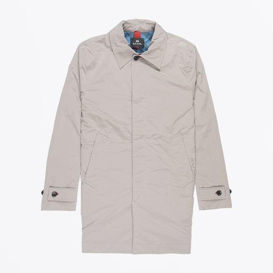 - Nylon Mix Coat - Taupe