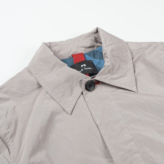 - Nylon Mix Coat - Taupe