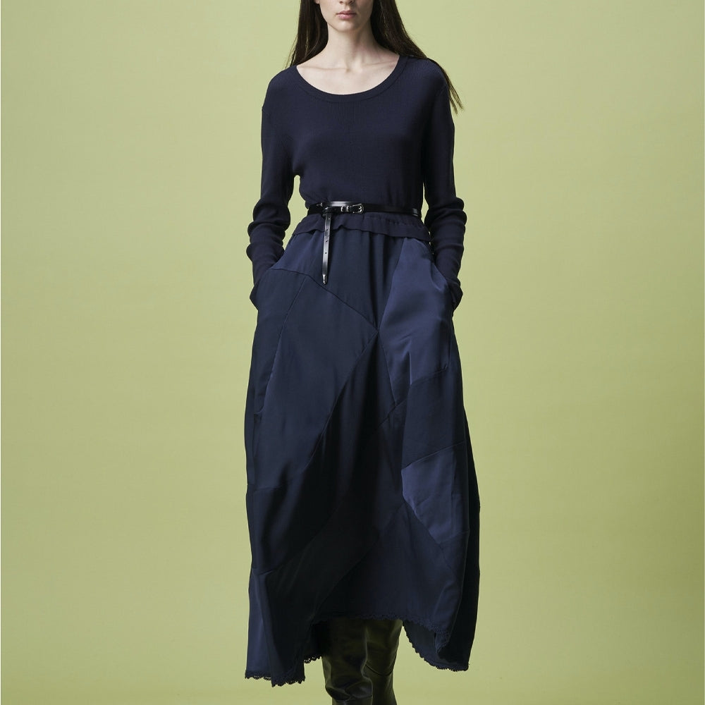 - Entice Knitted Dress - Navy