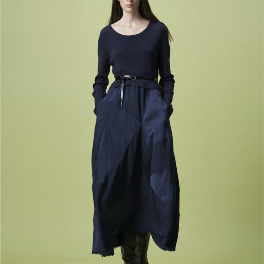 - Entice Knitted Dress - Navy