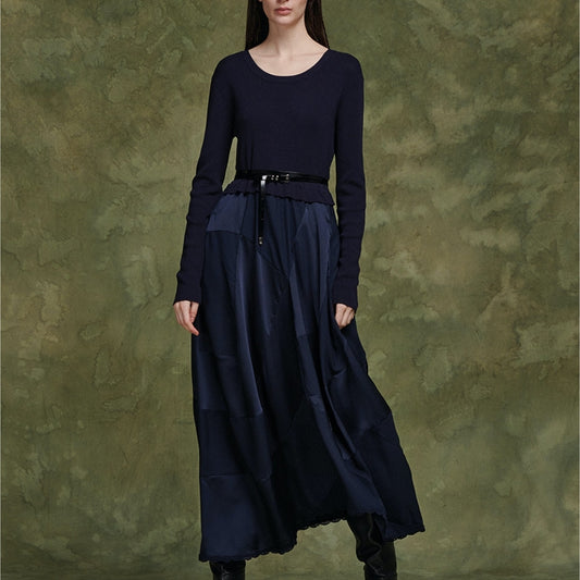 - Entice Knitted Dress - Navy