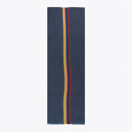 - Central Artist Stripe Scarf - Navy