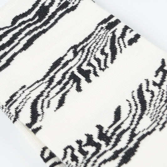 - Dean Zebra Socks - Off White