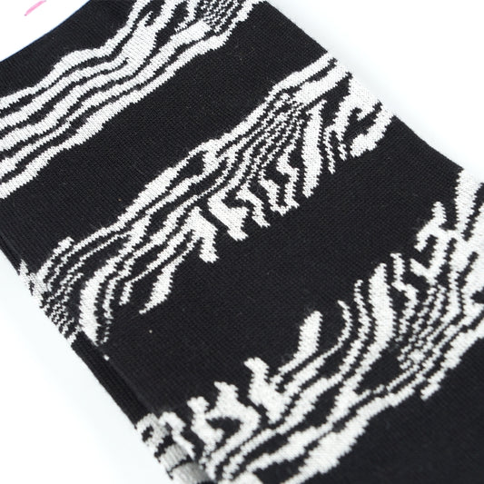 - Dean Zebra Socks - Black