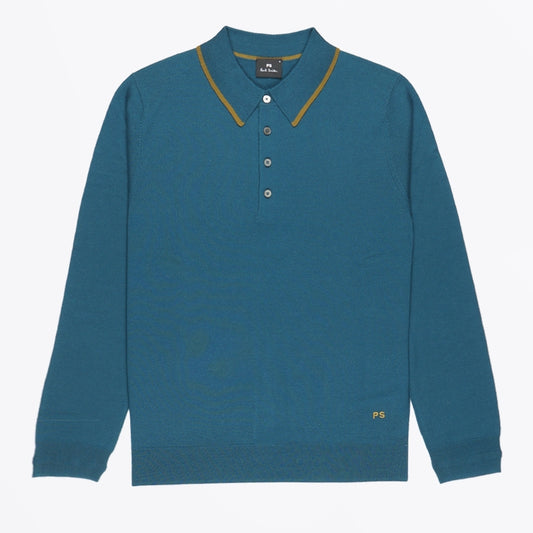 - Polo Neck Sweater - Indigo