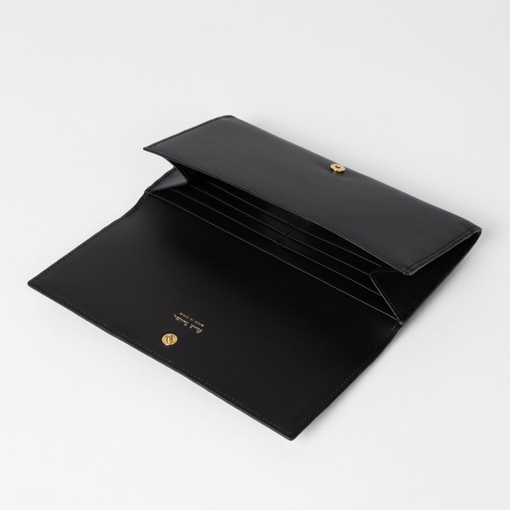 Leather Trifold Purse - Swirl Stripe