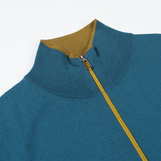 - Zip Neck Sweater - Indigo