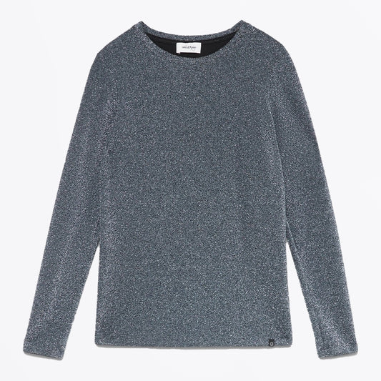Lurex Pullover Top - Silver