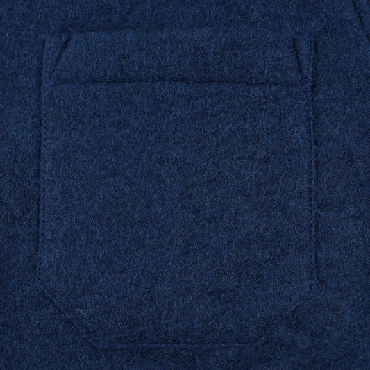 - Wool Fleece Cardigan - Indigo