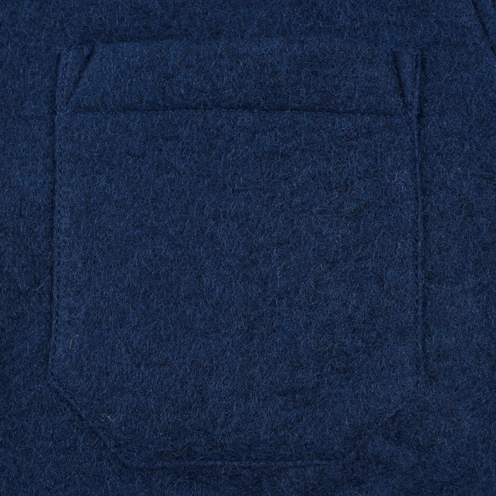 - Wool Fleece Cardigan - Indigo