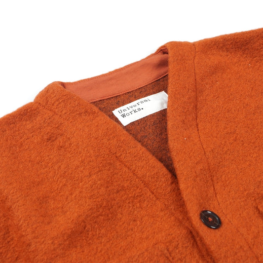 - Wool Fleece Cardigan - Orange
