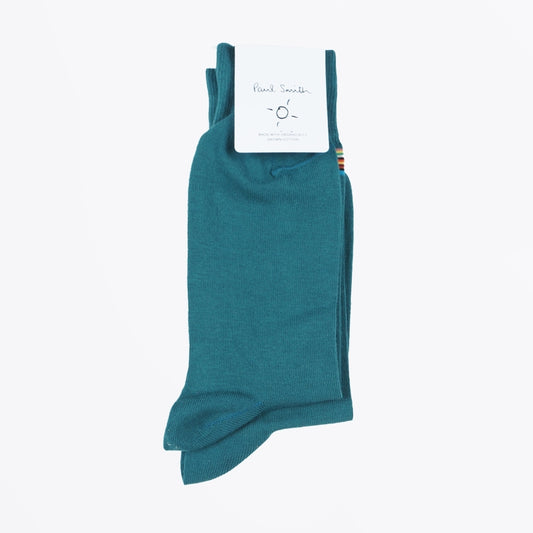 - Dolan Flower Embroidered Sock - Petrol
