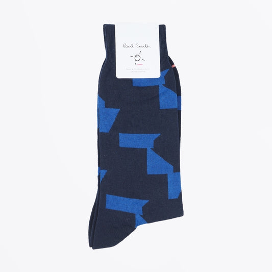 - Dorian Geo Socks - Navy