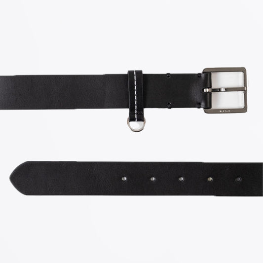 - Contrast Stitch Belt - Black