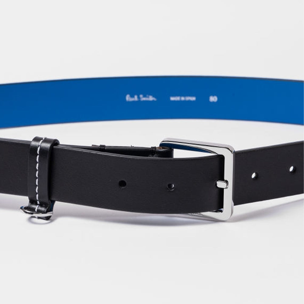 - Contrast Stitch Belt - Black