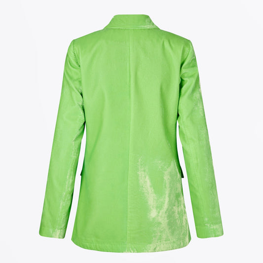 - Archi Velvet Jacket - Neon Green