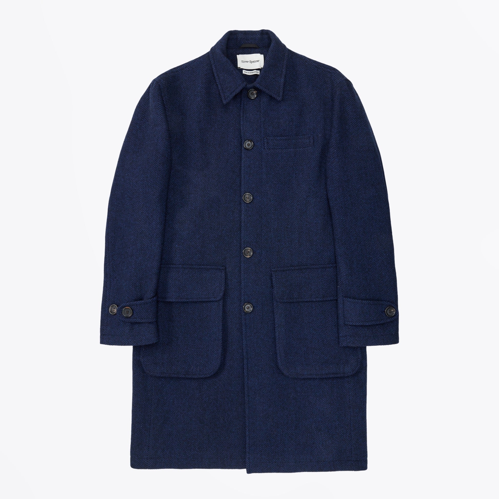 Oliver Gormley Grandpa Coat - Navy