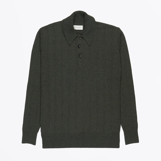 - Pablo Knitted Polo - Olsen Green