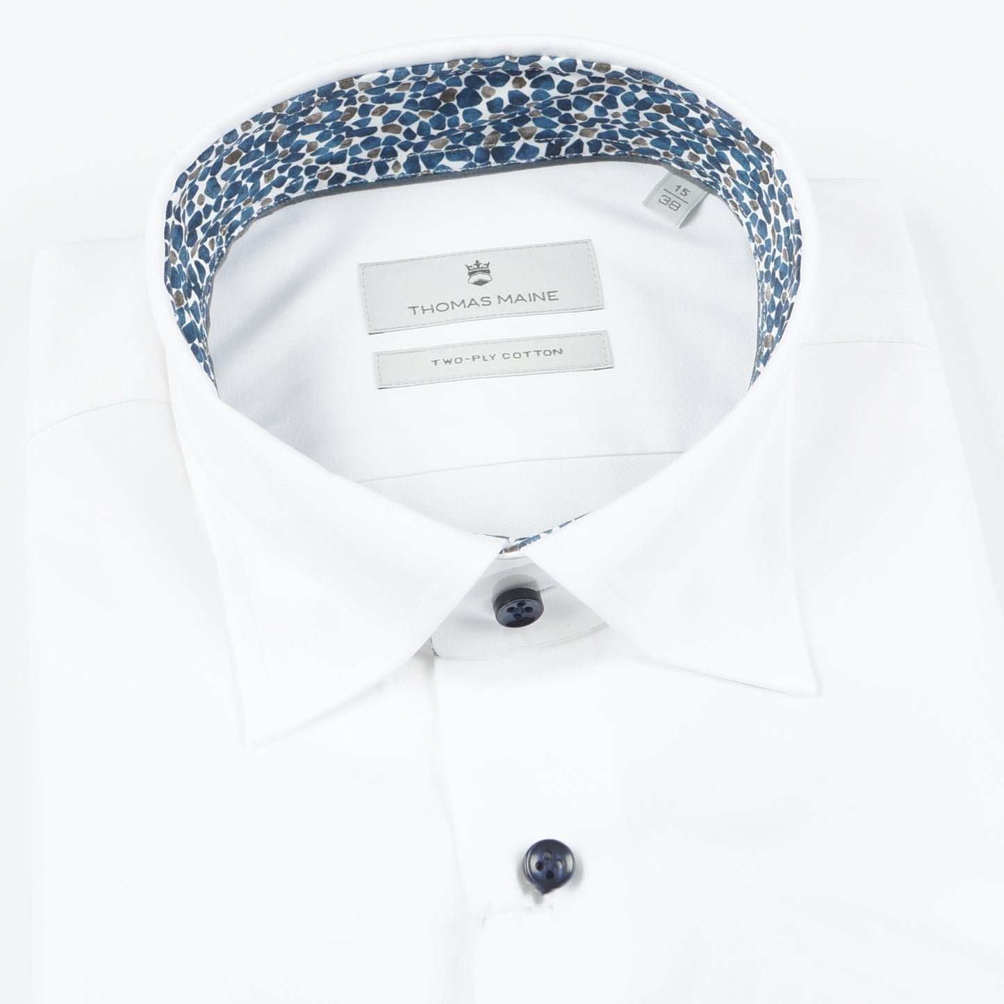- Button Under Trimmed Shirt - White