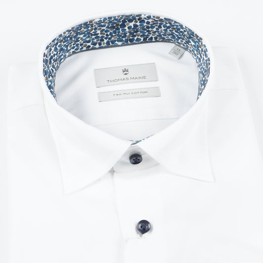 - Button Under Trimmed Shirt - White