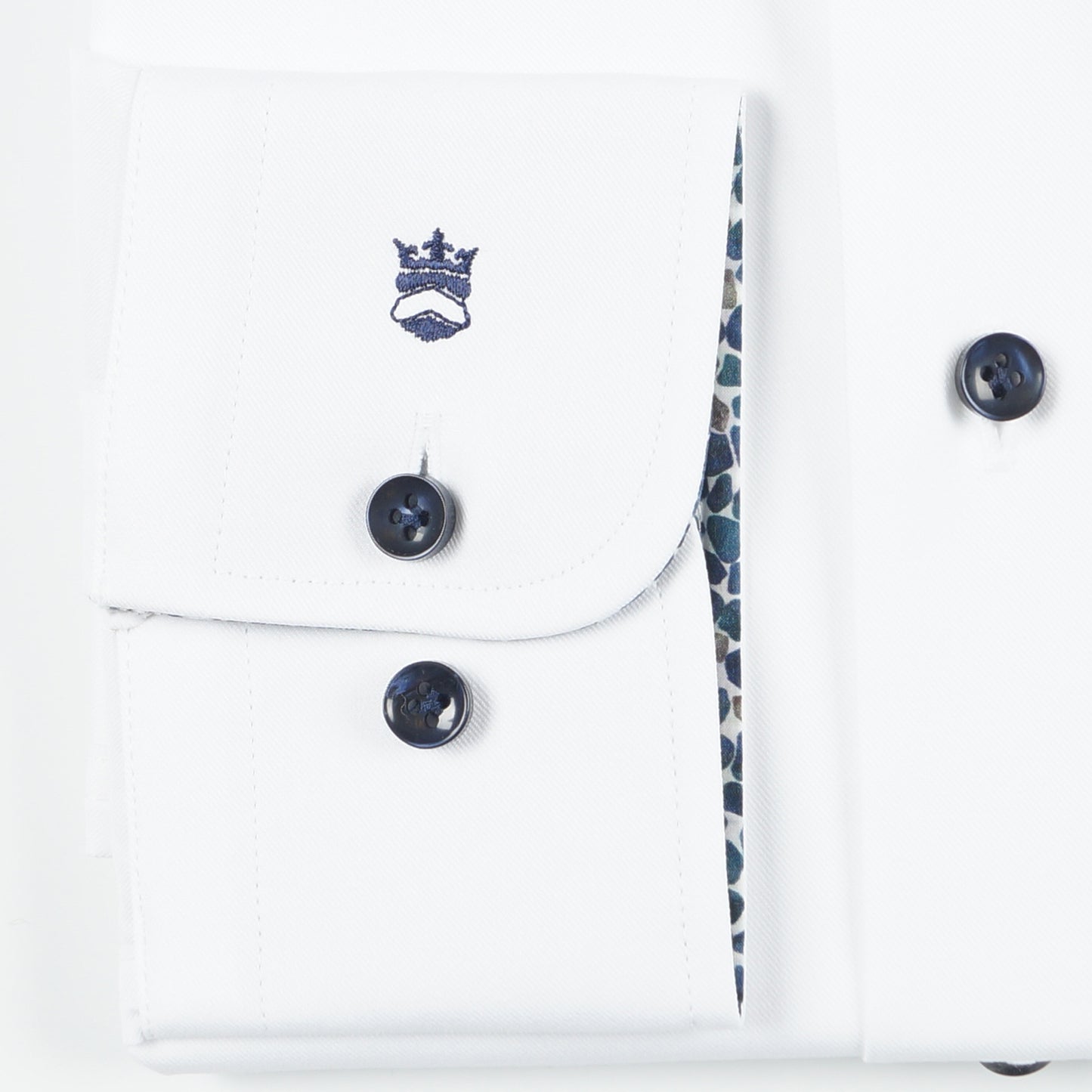 - Button Under Trimmed Shirt - White