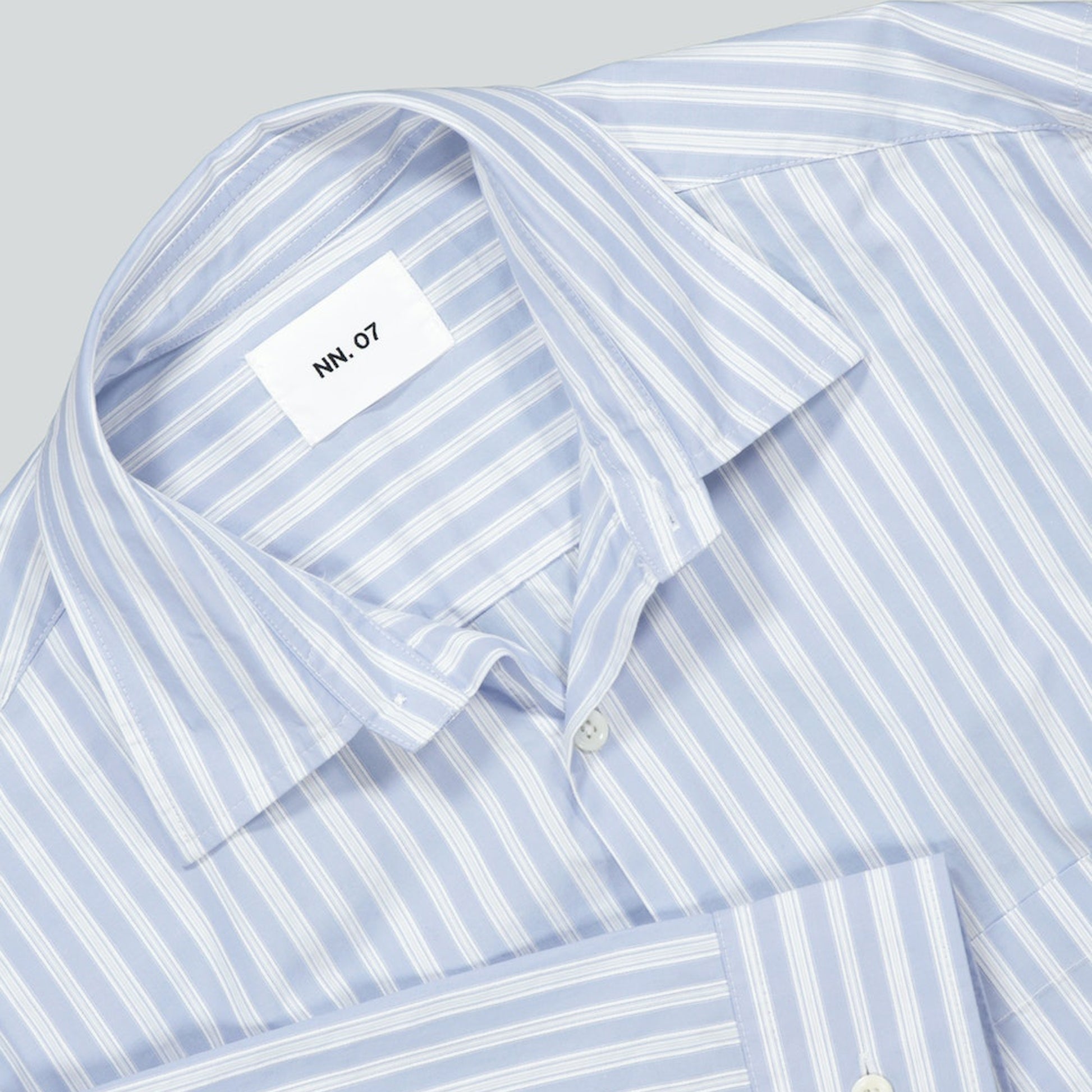 NN07 Freddy Striped Shirt - Blue Stripe