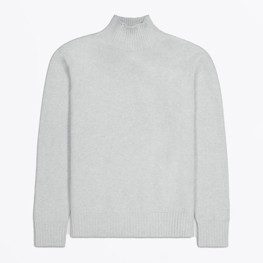 - Clarke Mock Neck Sweater - Light Grey
