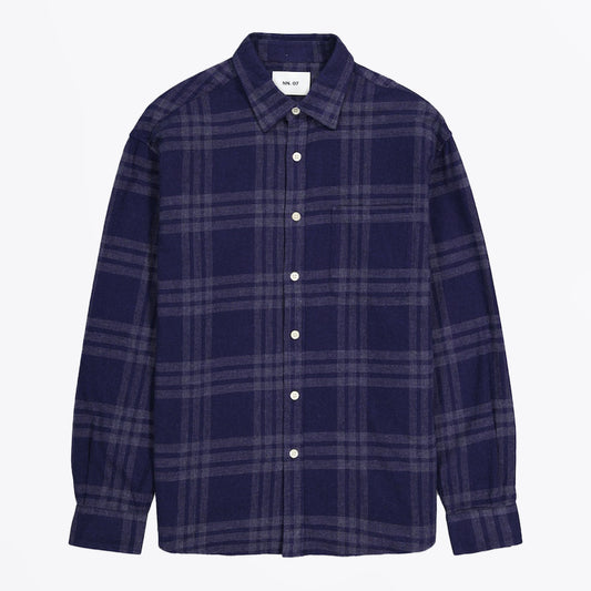 - Deon Flannel Shirt - Navy Check