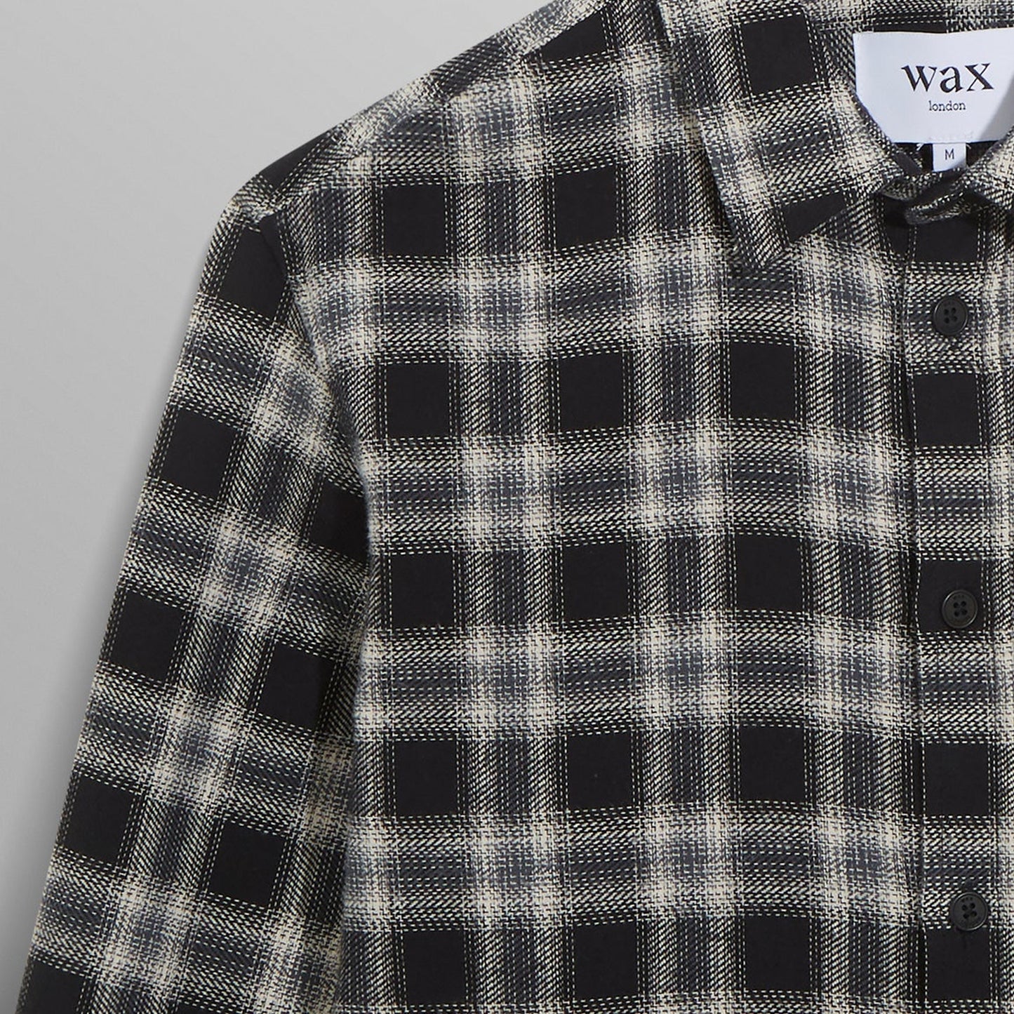 - Shelly LS Shirt Flannel Check - Black/White