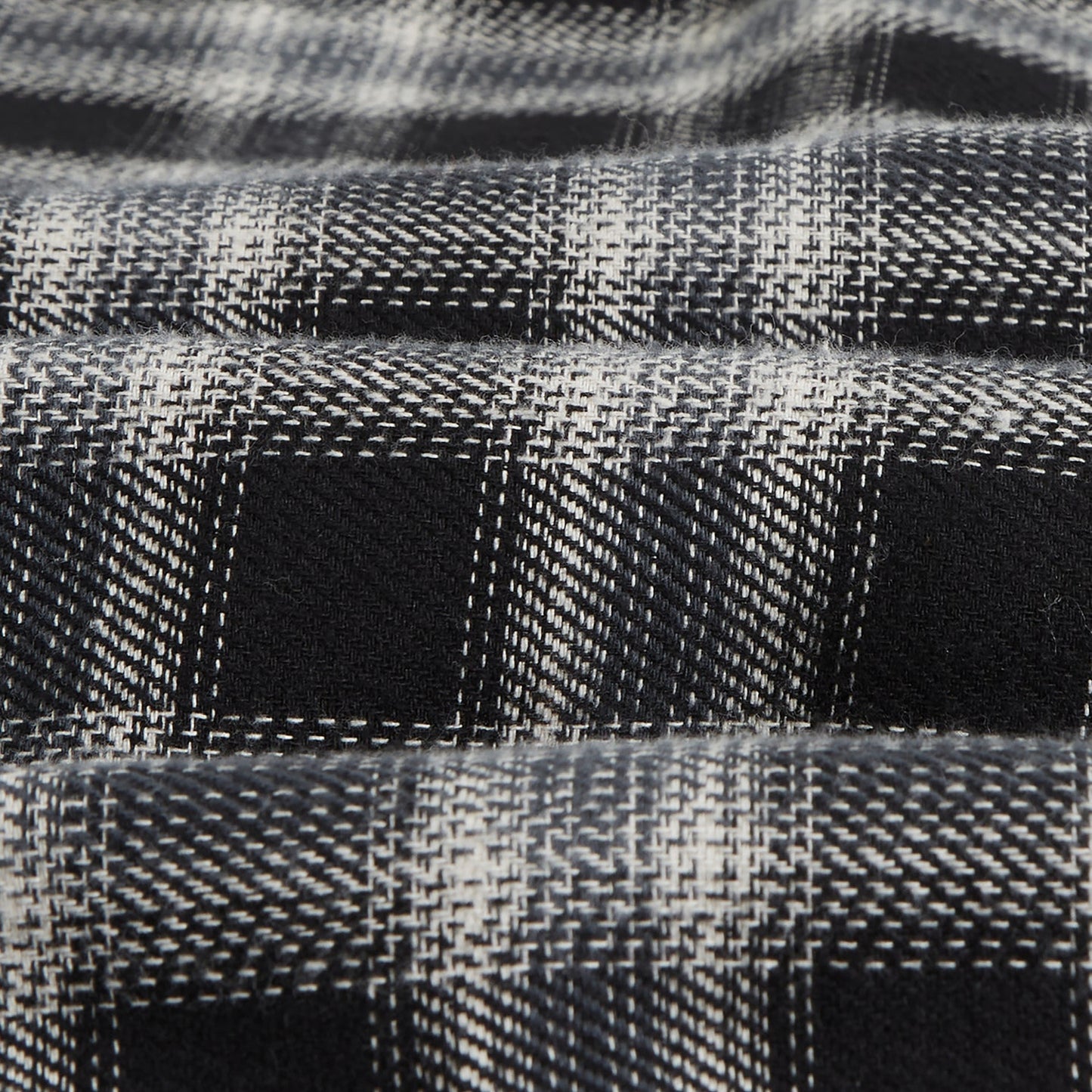 - Shelly LS Shirt Flannel Check - Black/White