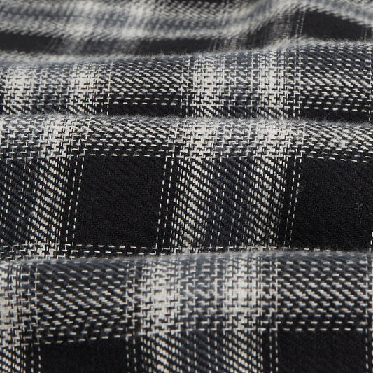 - Shelly LS Shirt Flannel Check - Black/White